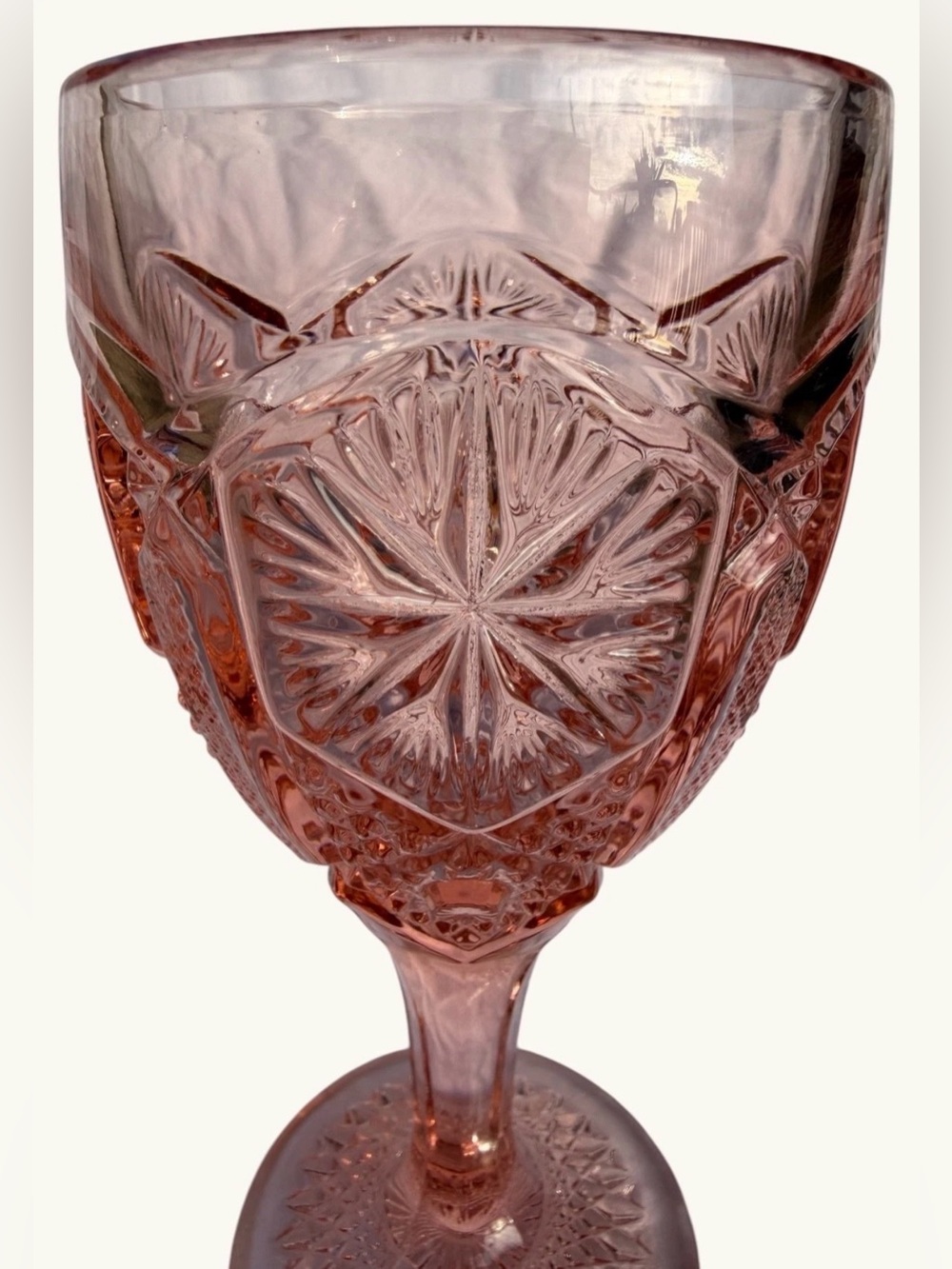 Imperial Glass Mogul Variant Pink Water Goblet Azalea 1930s Vintage - Picture 2 of 7